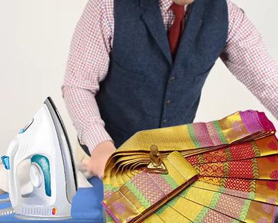 Timeless saree ironing
