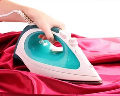 Silk dress ironing